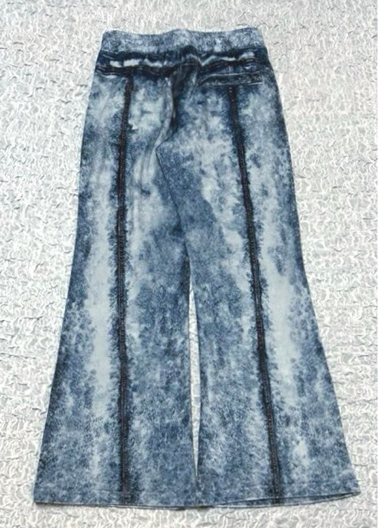 【正規品】美品 DIESEL P-NEY ベロア トロンプルイユ デニム フレア