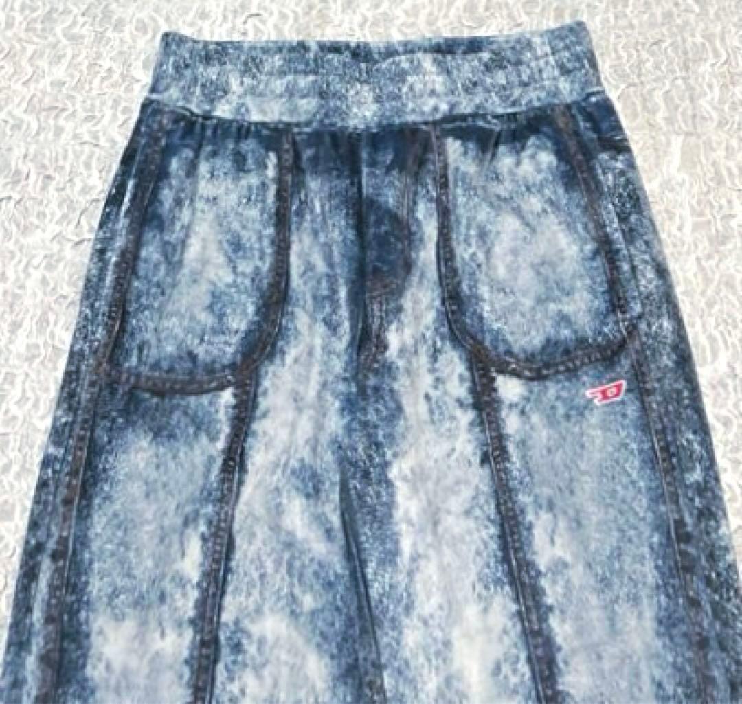 【正規品】美品 DIESEL P-NEY ベロア トロンプルイユ デニム フレア