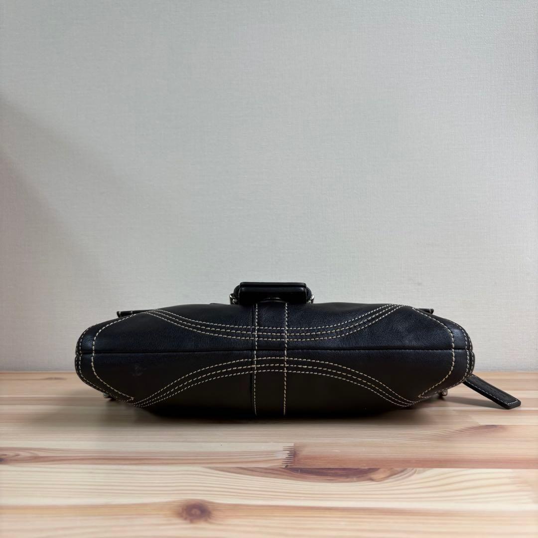 極美品　Coach Soho Leather Black Bag