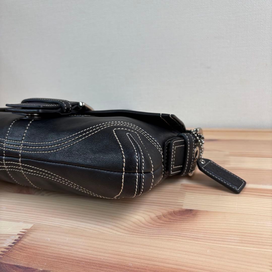 極美品　Coach Soho Leather Black Bag