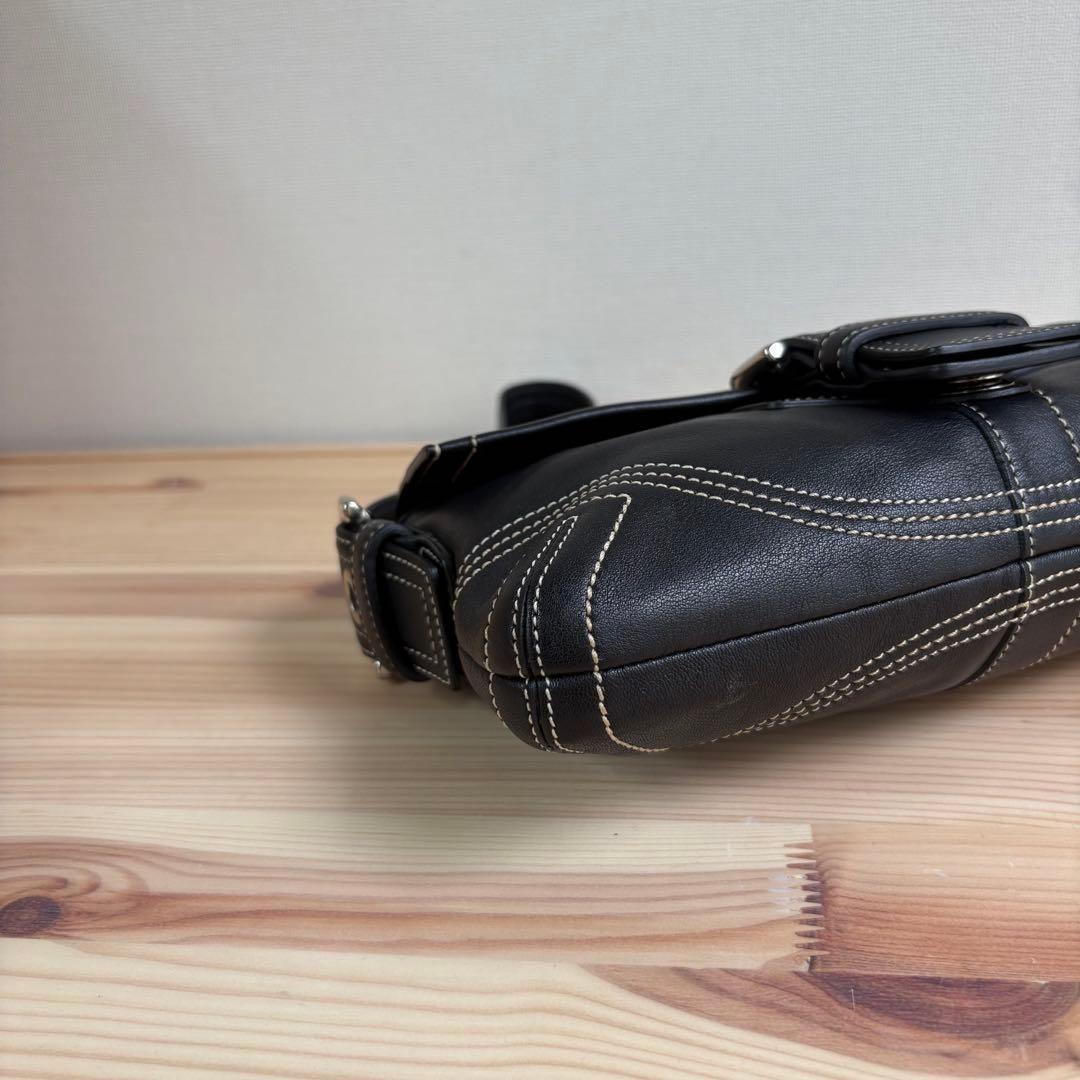極美品　Coach Soho Leather Black Bag