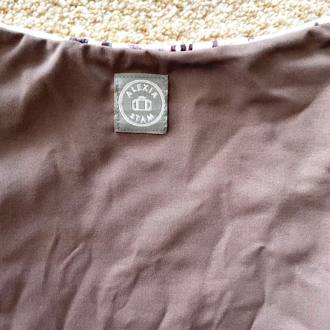 ALEXIA STAMアリシアスタン ブラウン フリル付き セパレート水着Ｍ