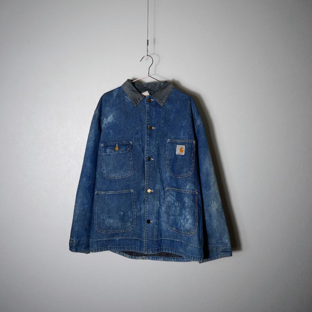 80-90s 星タグ USA製 デニム カーハート チョアジャケット ダック