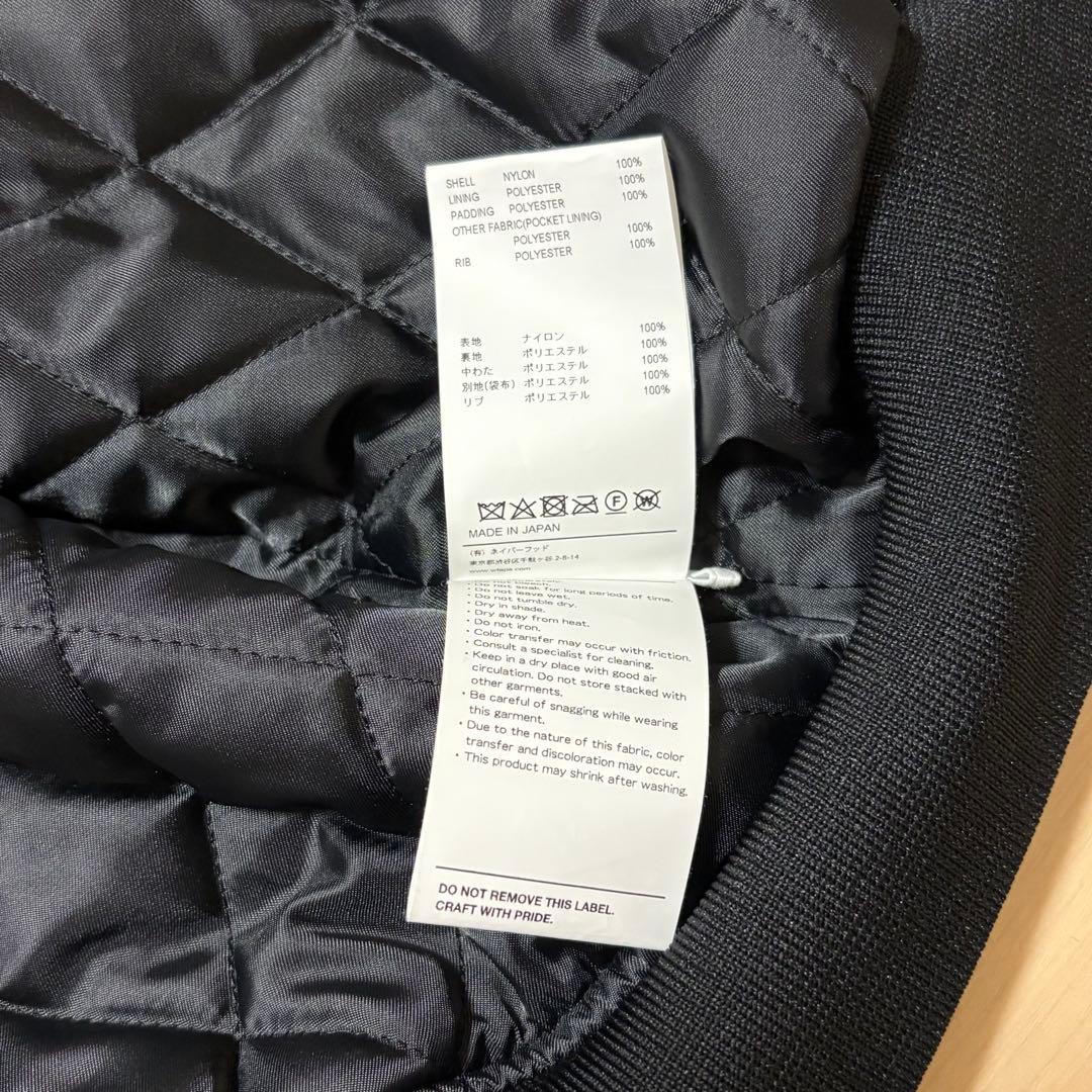 ダブルタップス　チームジャケット　ブラック　Mサイズ　23fw