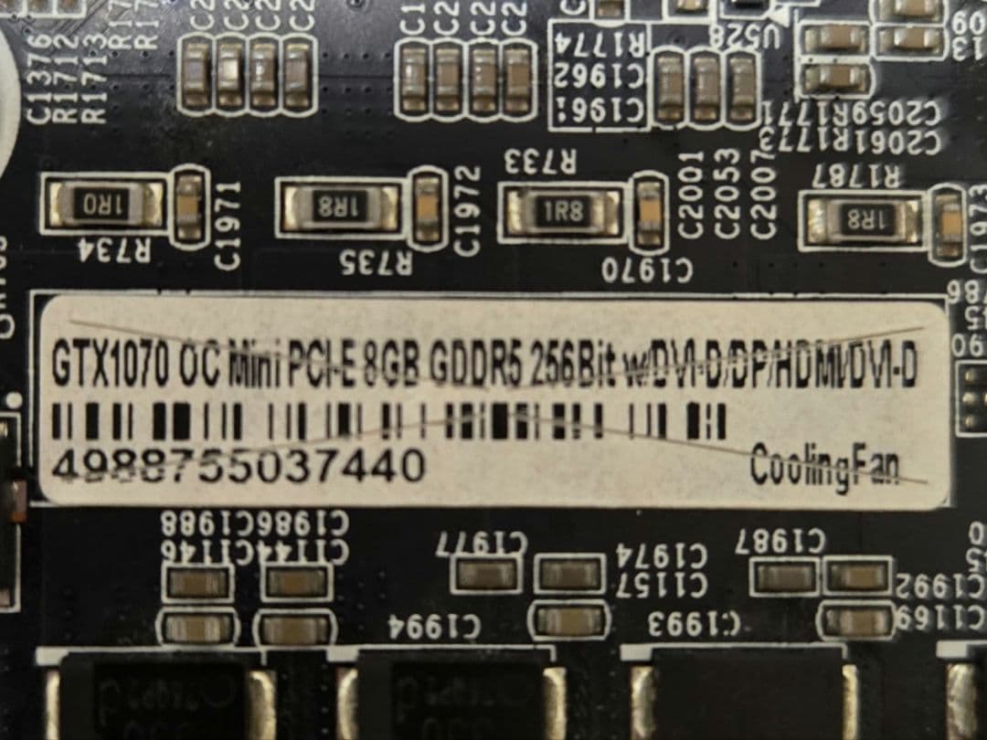 玄人志向 NVIDIA GEFORCE GTX 1070 OC Mini 8GB