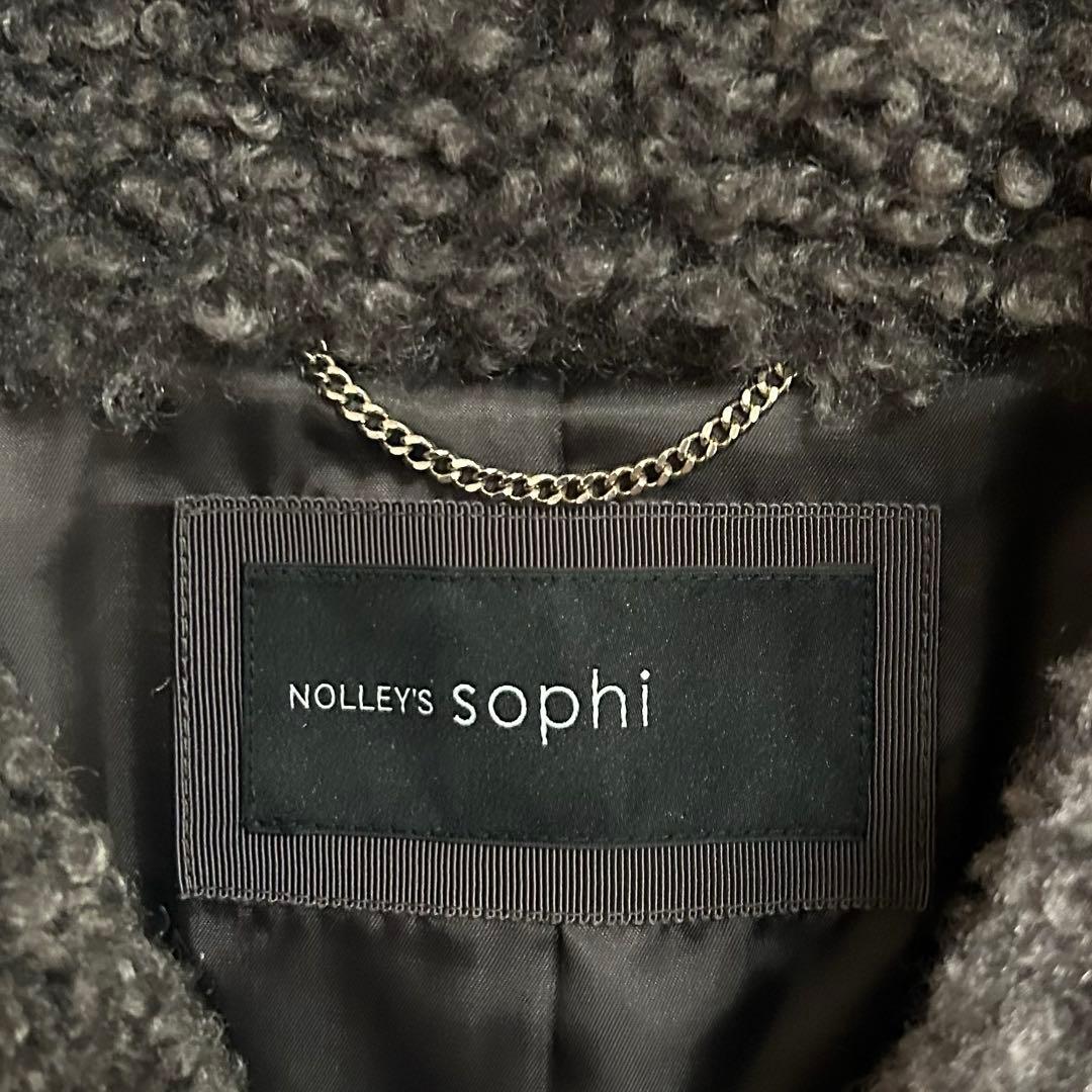 NOLLEY'S ノーリーズフェイクシープファーショートブルゾン/華やか/美品