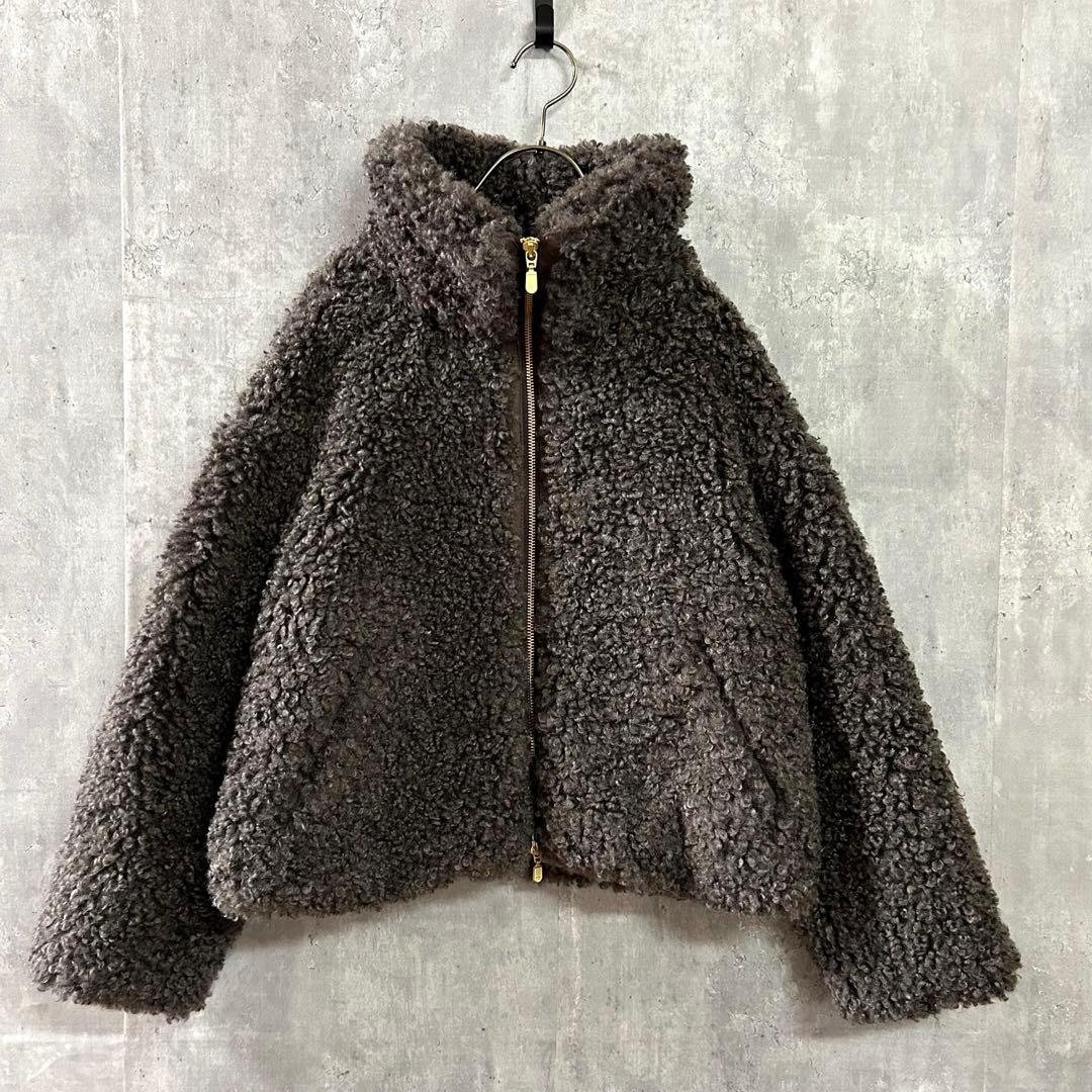 NOLLEY'S ノーリーズフェイクシープファーショートブルゾン/華やか/美品