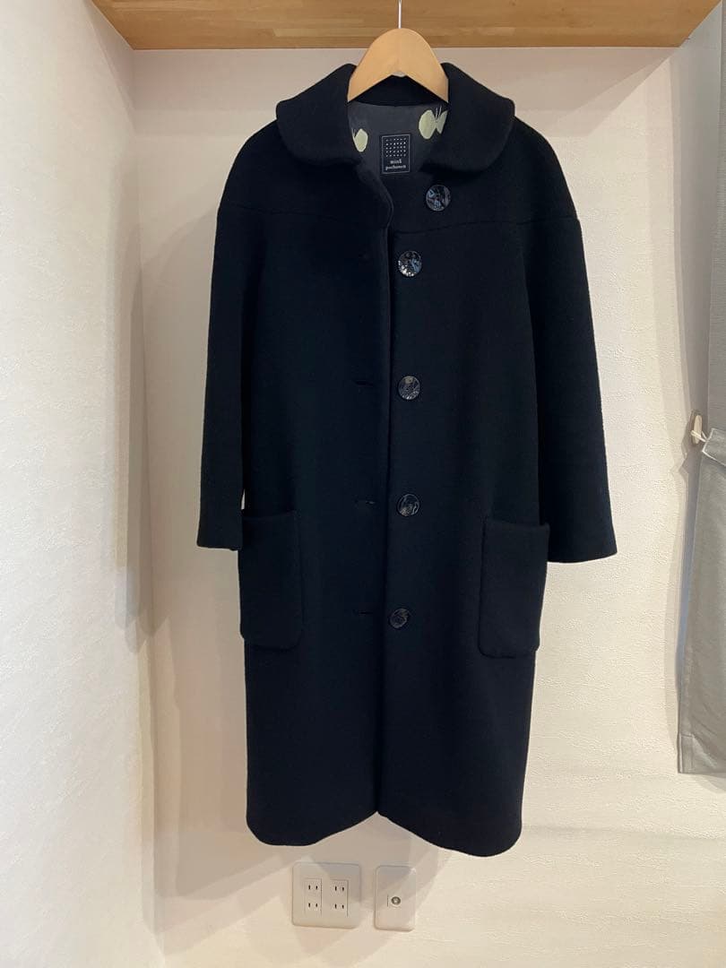 ミナペルホネン pianissimo ウールコート 36 ブラック