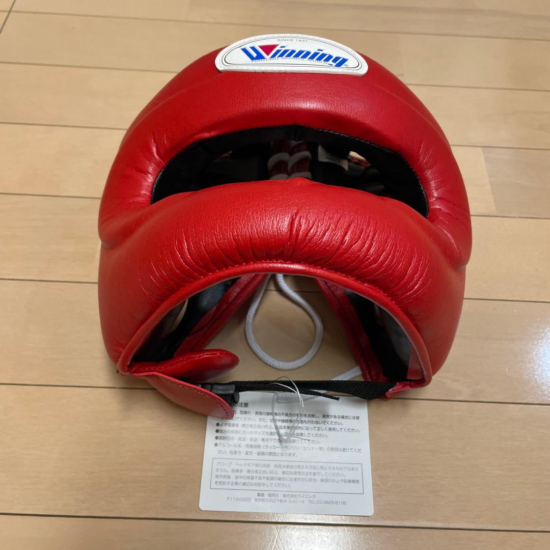 新品即日発送 ウイニング ヘッドギア レッド Lサイズ FG-5000