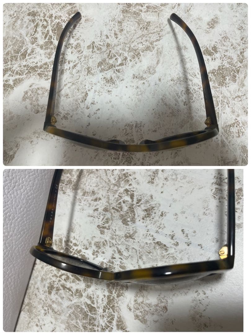 正規品　美品　プラダ　べっこう調　デカサングラス　SPR06R-F ブラウン