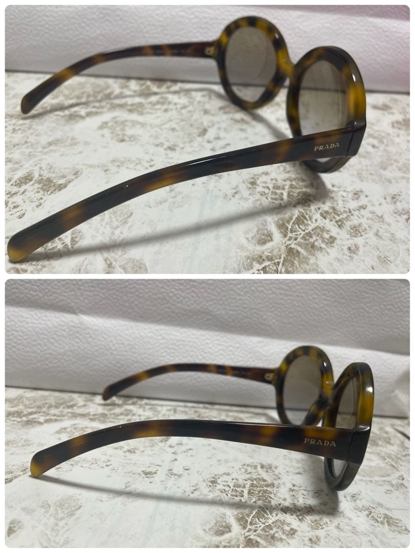 正規品　美品　プラダ　べっこう調　デカサングラス　SPR06R-F ブラウン