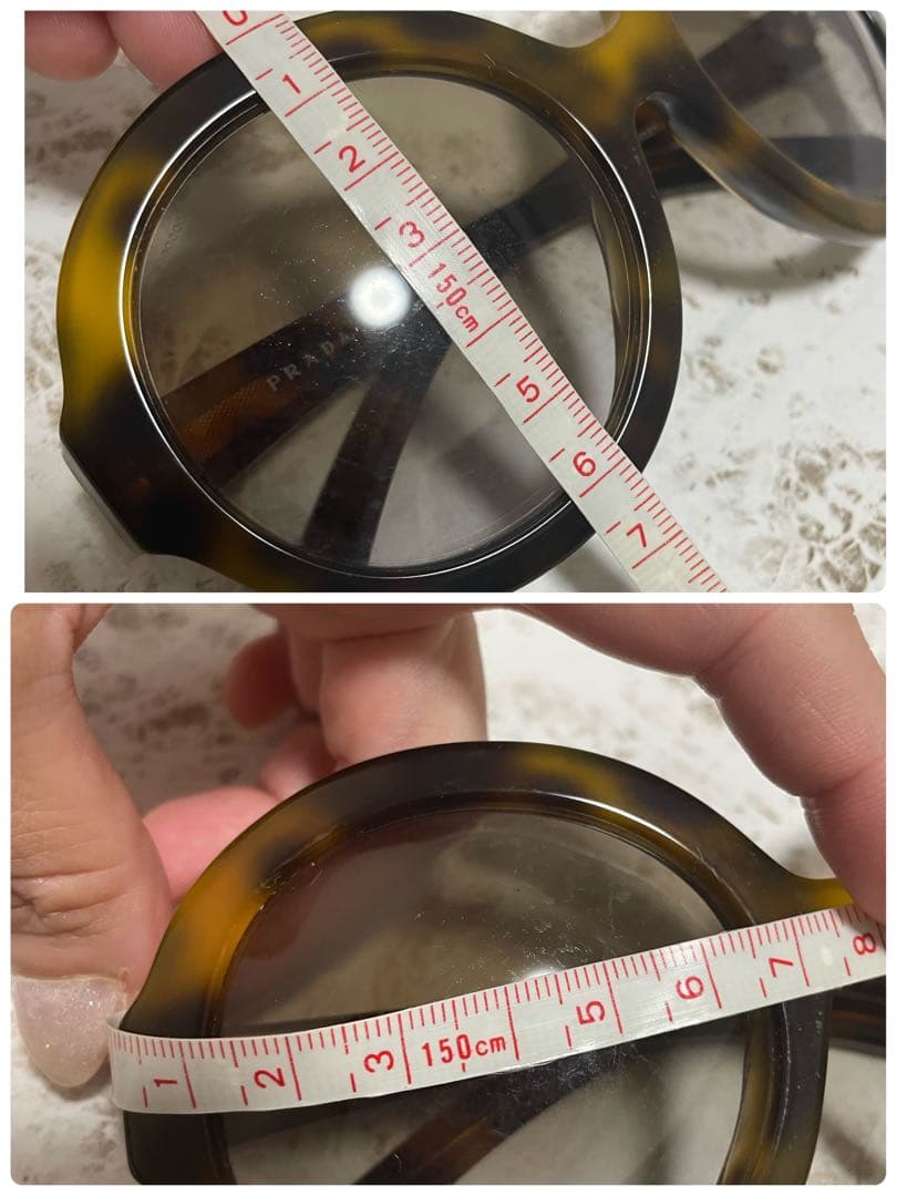 正規品　美品　プラダ　べっこう調　デカサングラス　SPR06R-F ブラウン