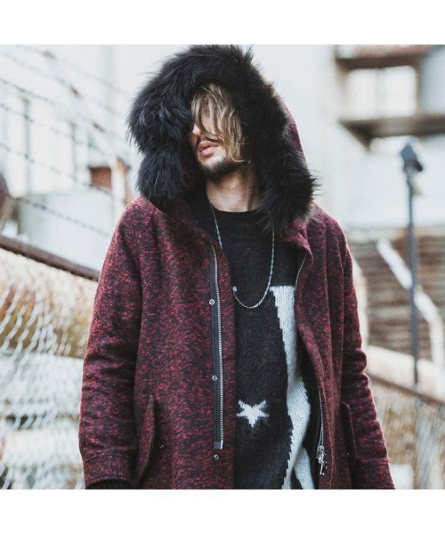 NO ID. Wool Tweed Mods Coat ファー モッズコート 2