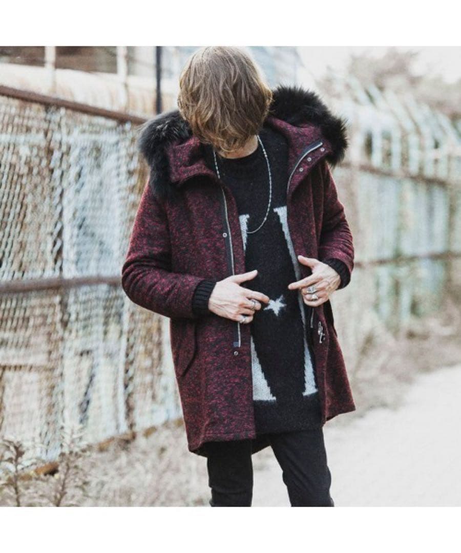 NO ID. Wool Tweed Mods Coat ファー モッズコート 2