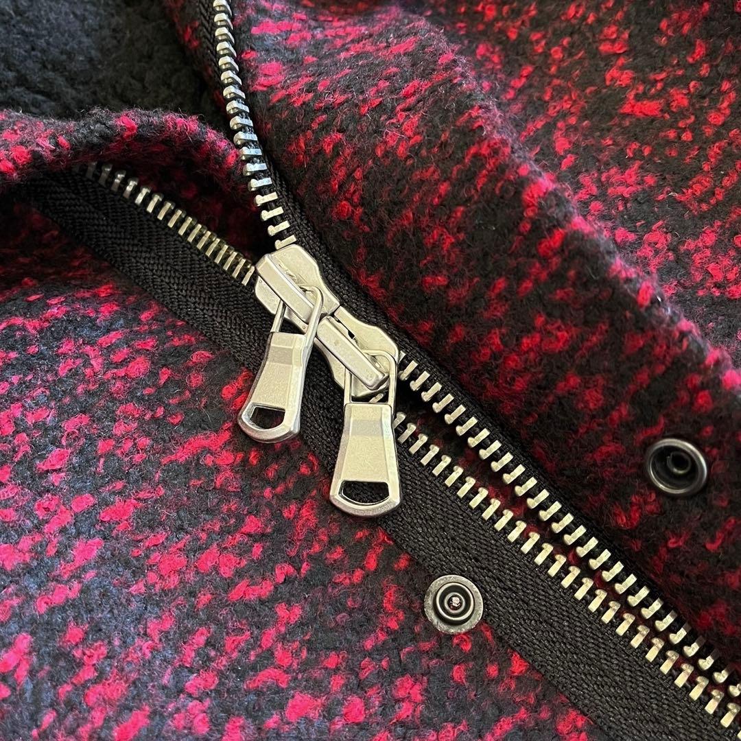 NO ID. Wool Tweed Mods Coat ファー モッズコート 2