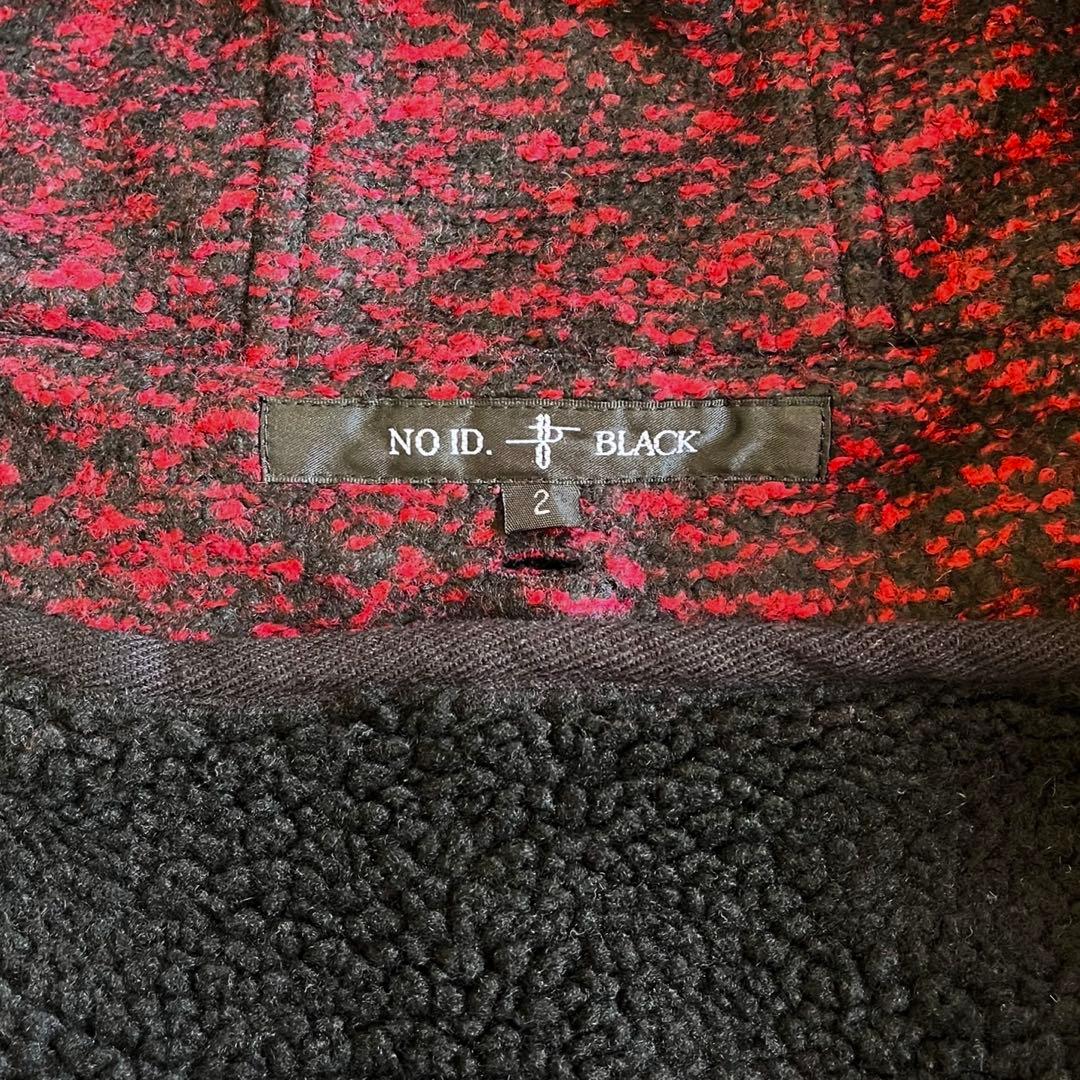 NO ID. Wool Tweed Mods Coat ファー モッズコート 2