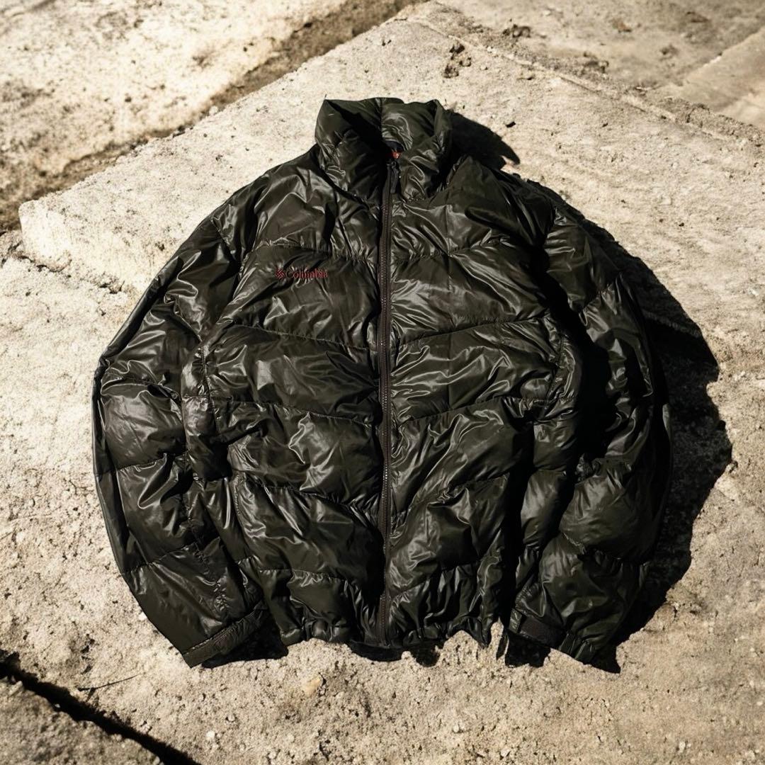 コロンビア　パフダウン　ダウンジャケット　クレイターレイク　ブラウン　tech