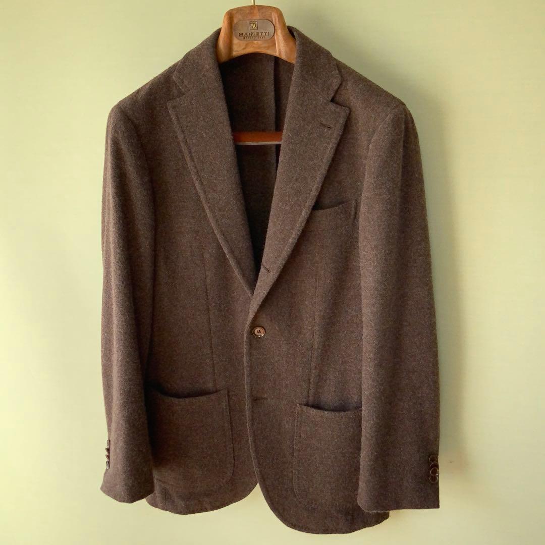 RING JACKETリングヂャケット ウールジャケット46クリーミーワッフル茶