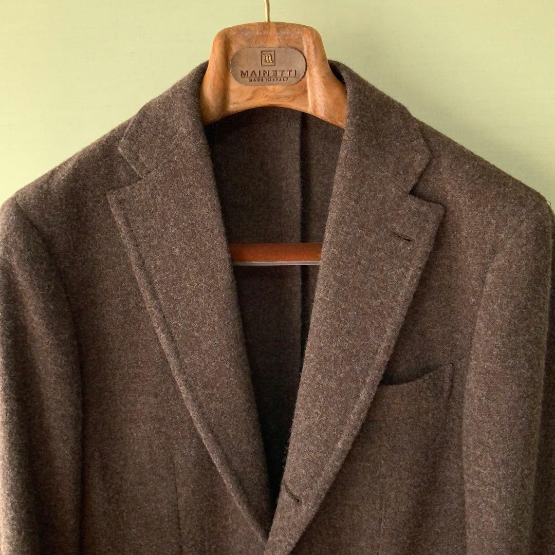 RING JACKETリングヂャケット ウールジャケット46クリーミーワッフル茶