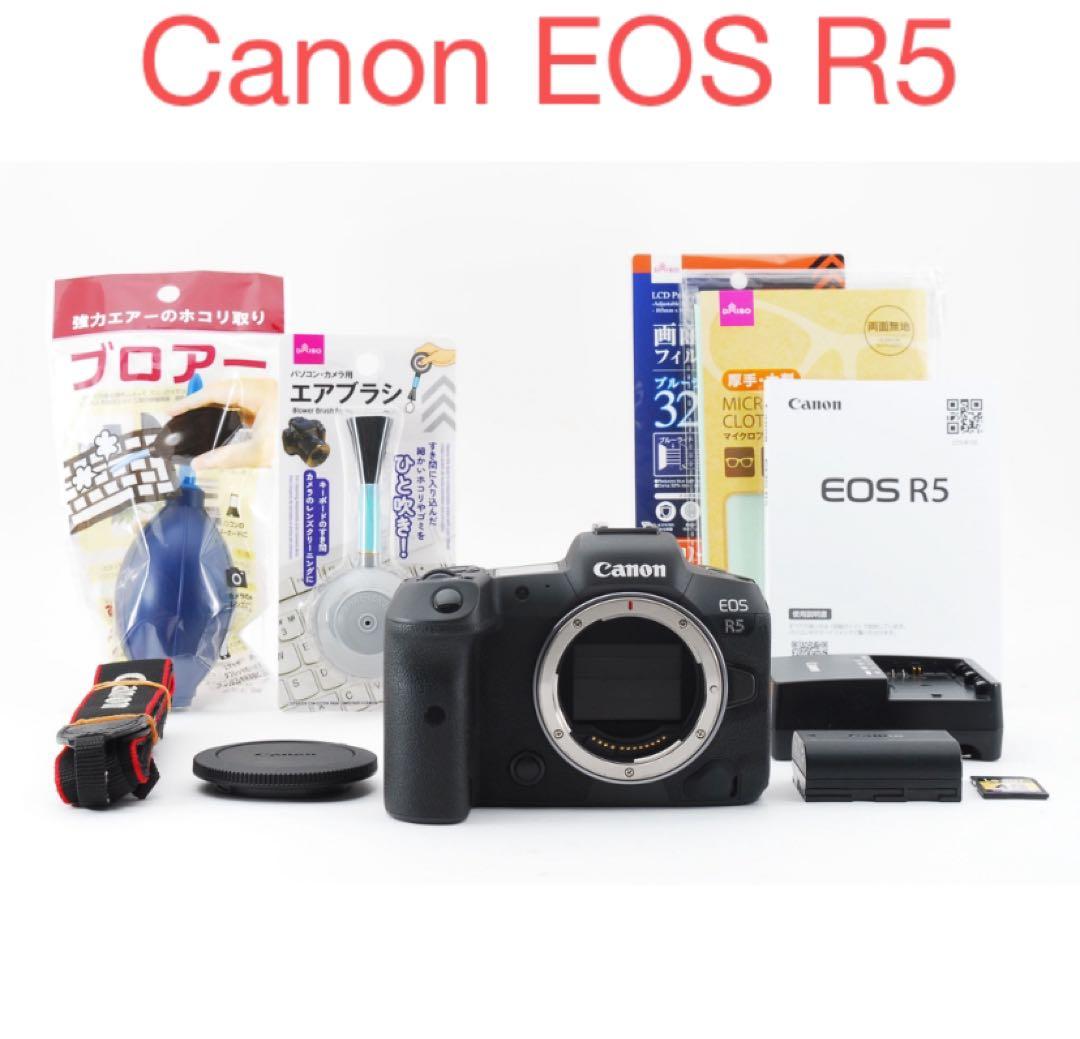 付属品付き ミラーレス一眼カメラ Canon EOS R5 ボディー EOSR5