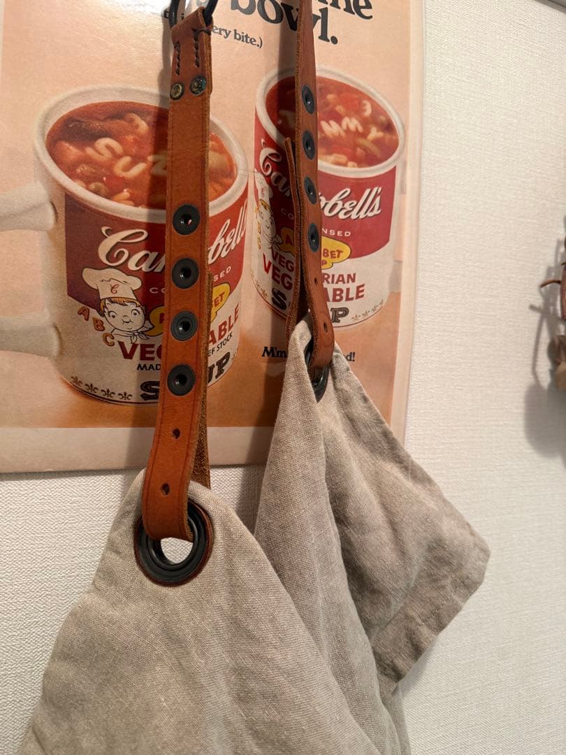 イヴアンドリューYVES ANDRIEUX リネンショルダーバッグ