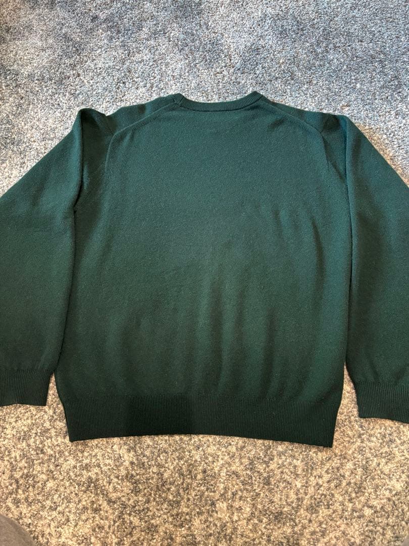 | DANTON｜ ラムウールクルーネックニットプルオーバー・・グリーン40