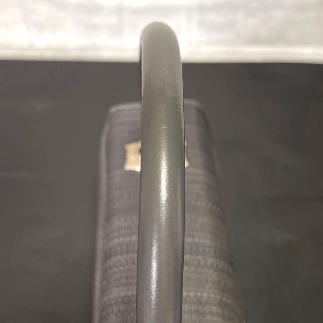 専用品COMTESSE ホースヘア×レザー グレー ハンドバッグ定価46万