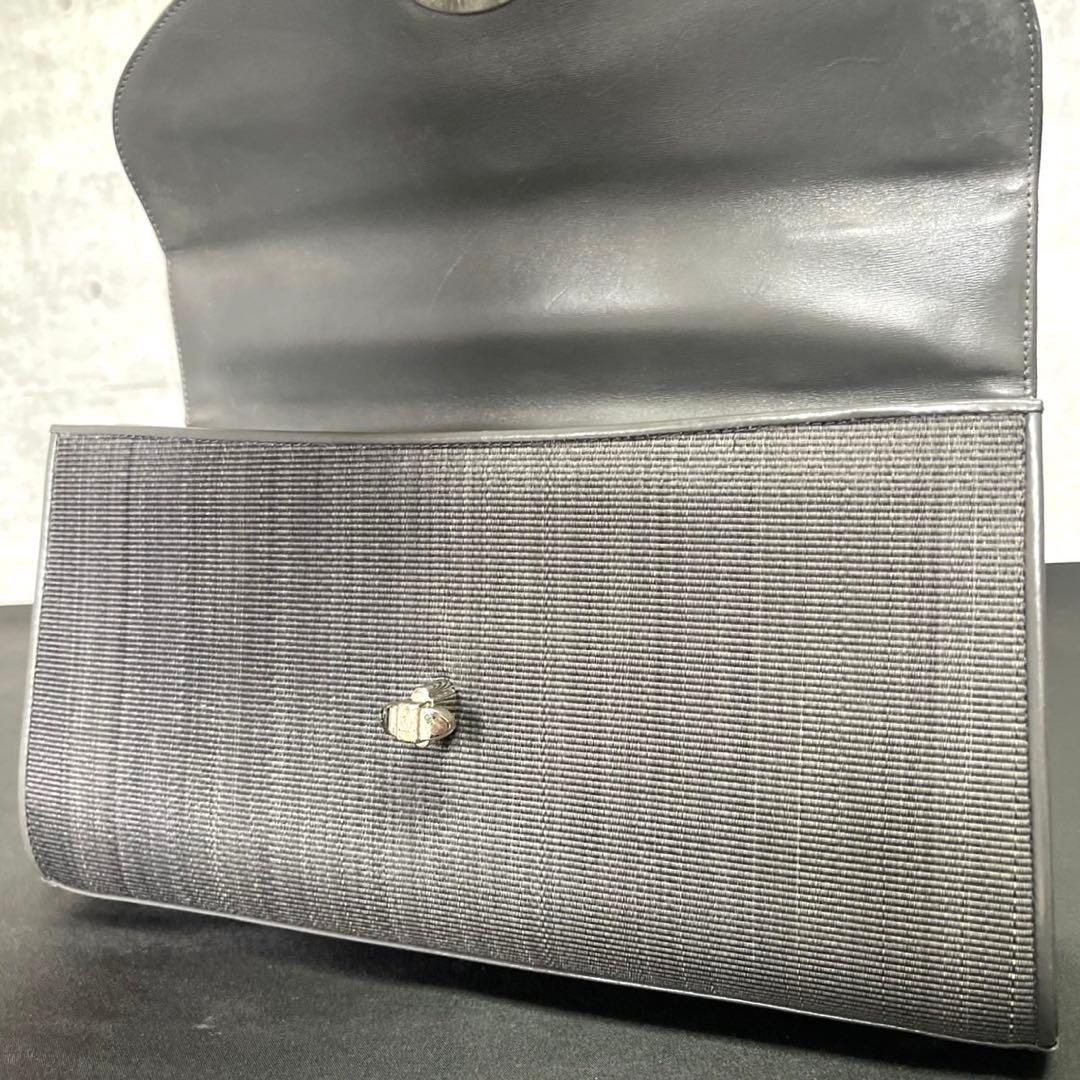 専用品COMTESSE ホースヘア×レザー グレー ハンドバッグ定価46万