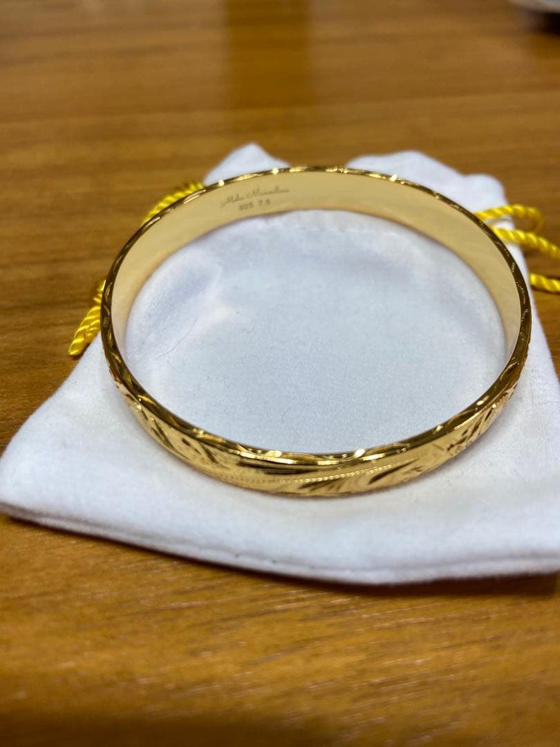 ハワイアンジュエリーバングル　K14コーティング