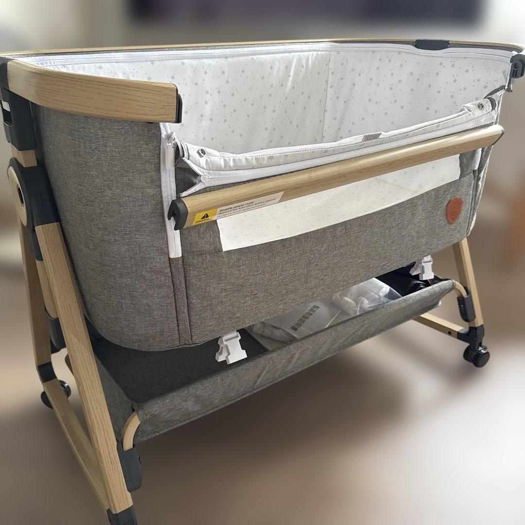 美品 ベビーベッド HZDMJ グレー 楽天ベビーベッド部門No.1