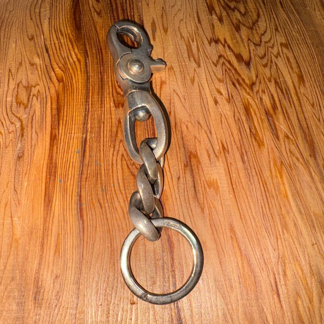 シルバー チェーンリングキーホルダー