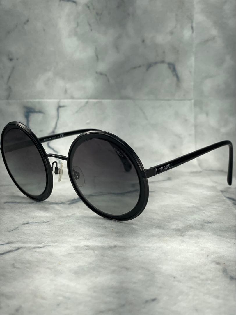 ✨付属品完備・美品✨CHANEL ラウンド サングラス ブラック