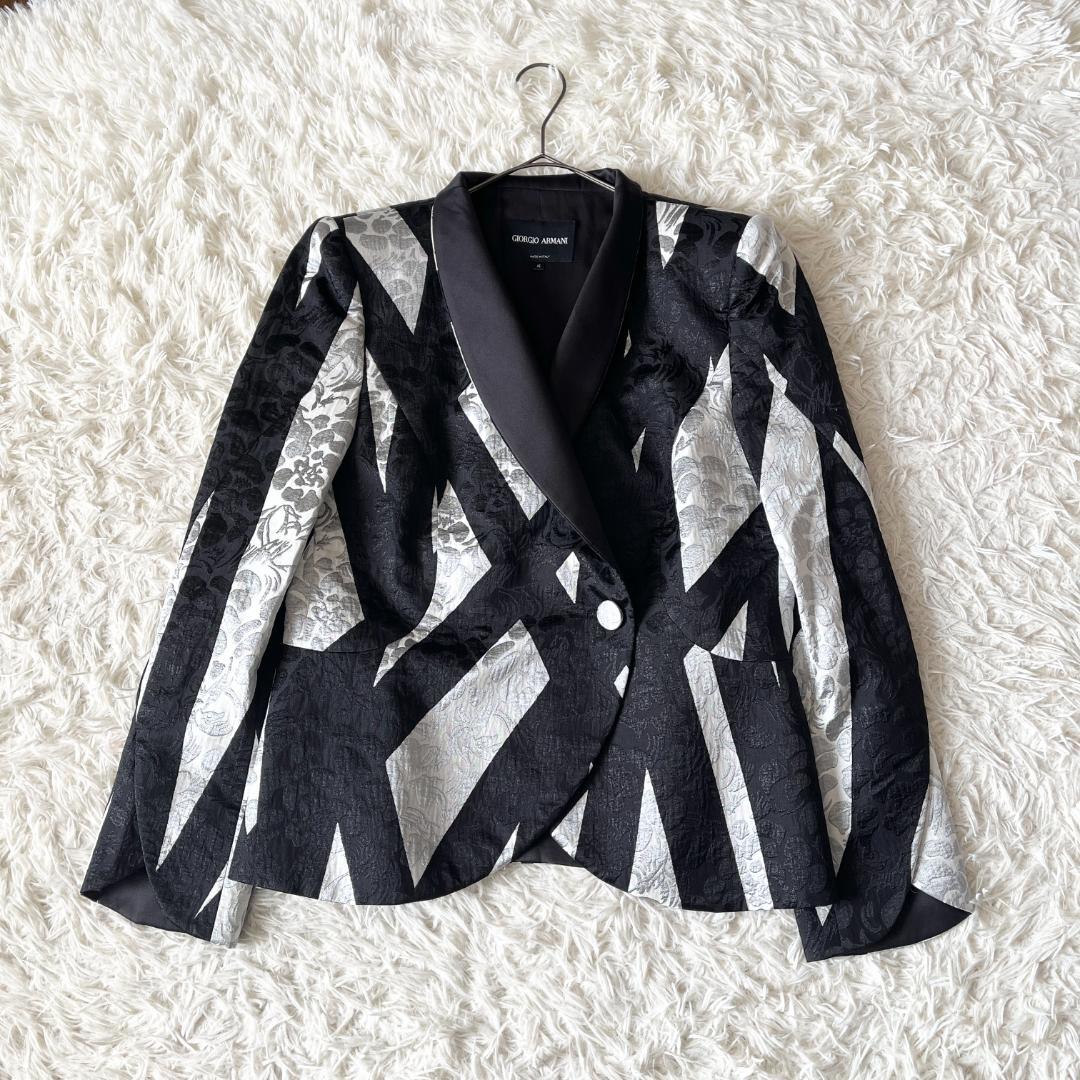 傑作★ジョルジオ アルマーニ ラグジュアリー シルク絹 テーラードジャケット