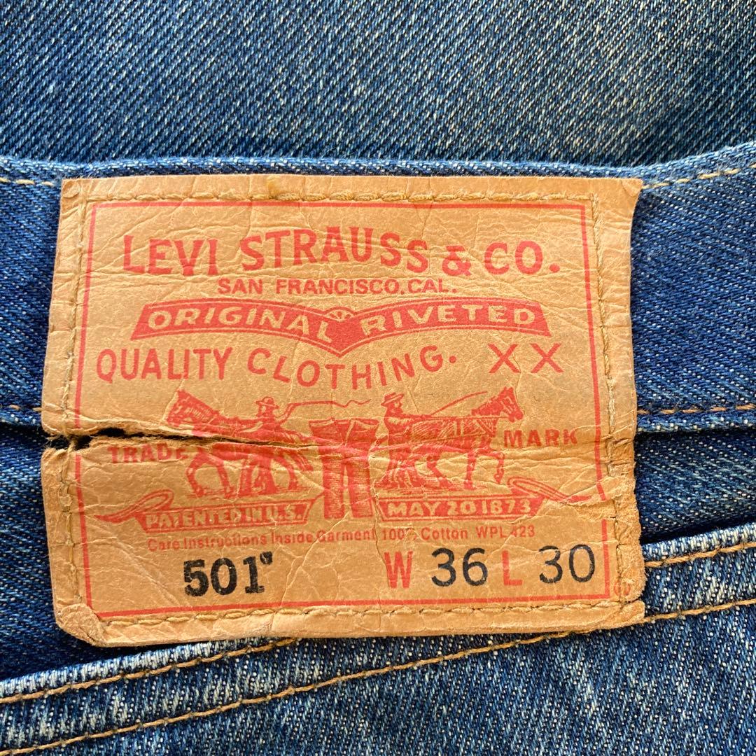 ★送料無料★Levis501★濃紺インディゴ 鬼ヒゲ Big Size★W36