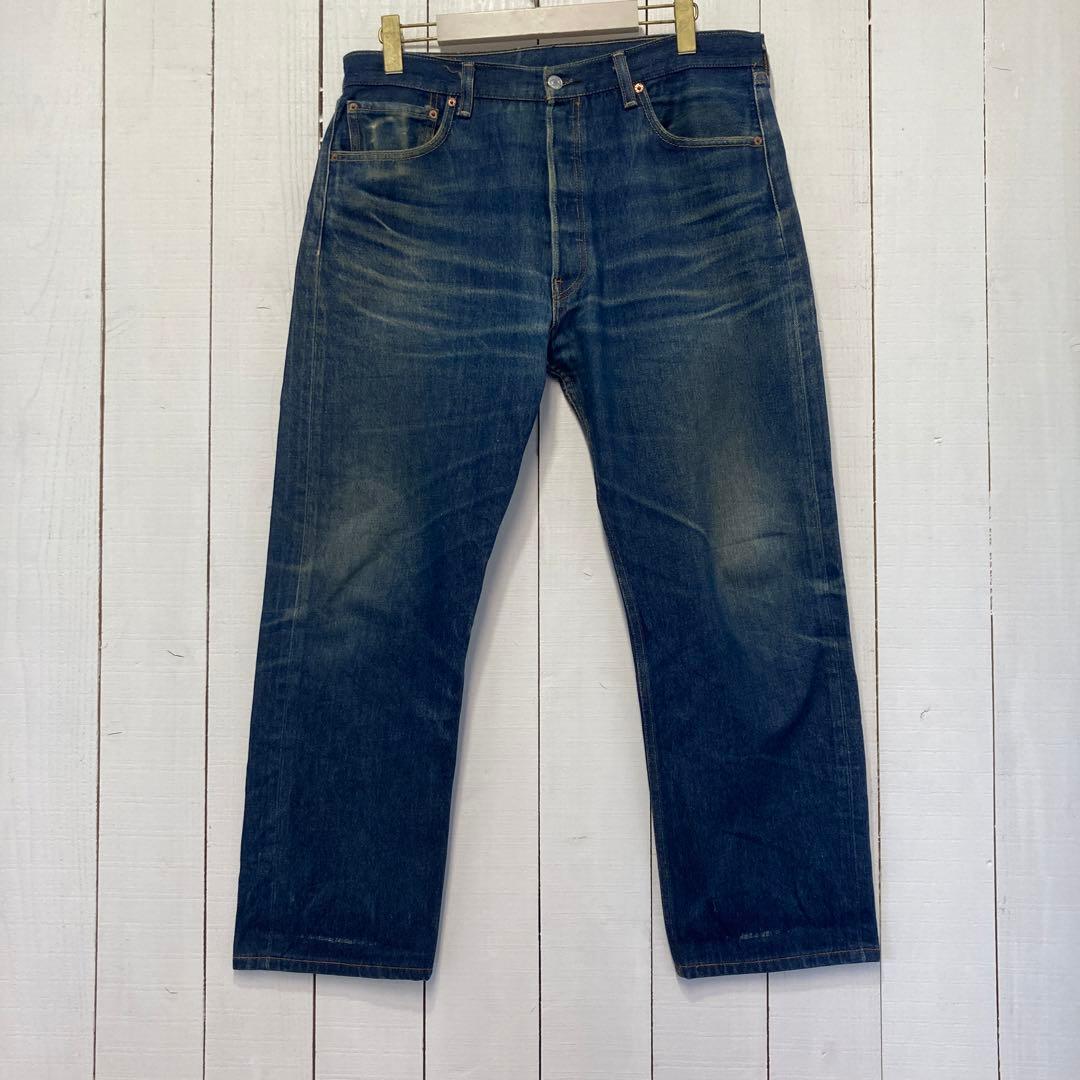 ★送料無料★Levis501★濃紺インディゴ 鬼ヒゲ Big Size★W36