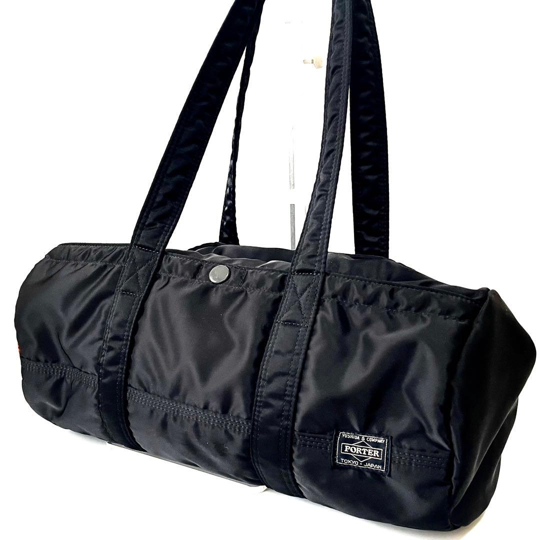 PORTER ポーター　タンカー　ミニボストンバッグ　ドラムバッグ　ブラック