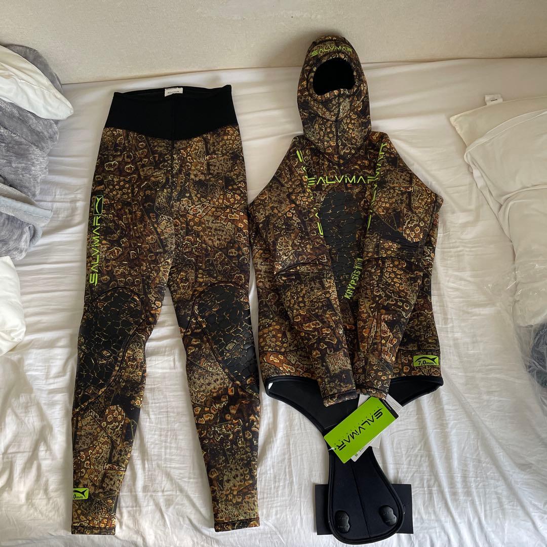 サルビマー ウエットスーツ 7mm L 未使用 魚突き スピアフィッシング