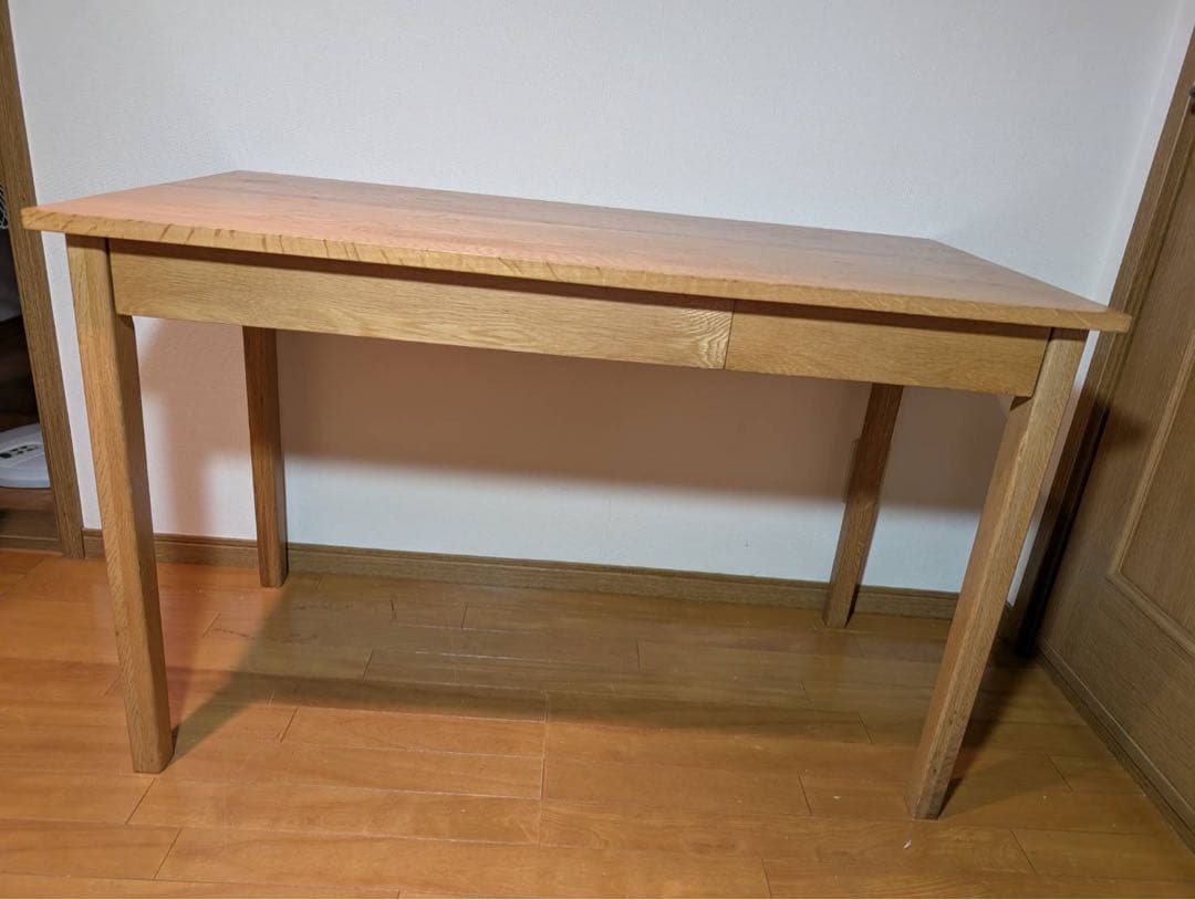 ■送料込■無印良品 木製デスク オーク材 110 事務 学習 勉強机 テーブル