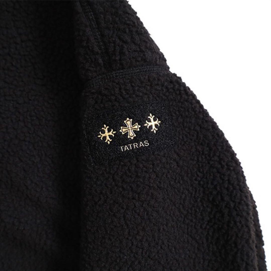 タトラス SALIA サリア ノーカラー ボアフリースジャケット Mサイズ 黒