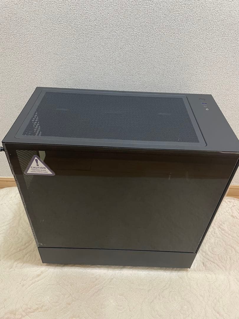 ブラックPCケース 透明サイドパネル付き