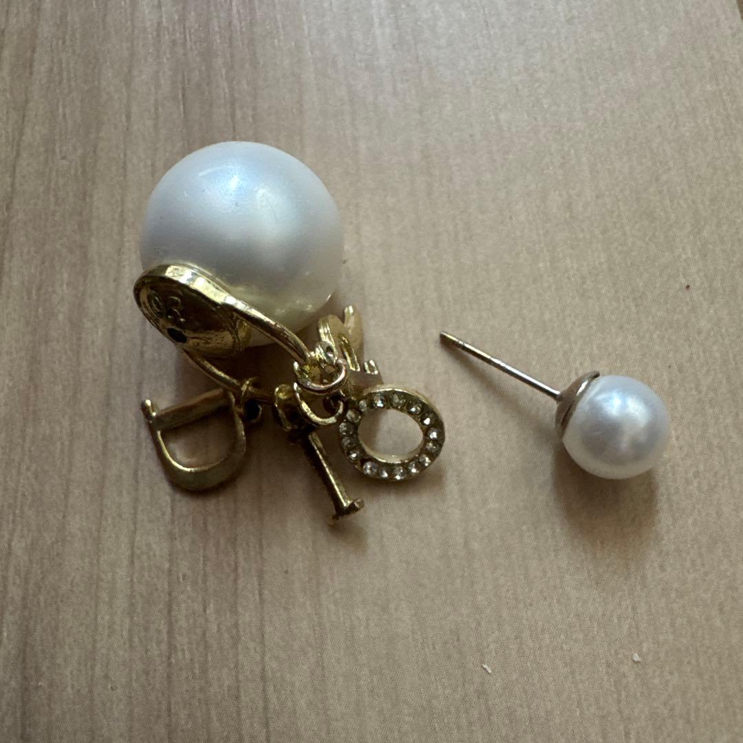 Dior ゴールド パール ピアス(片耳用)