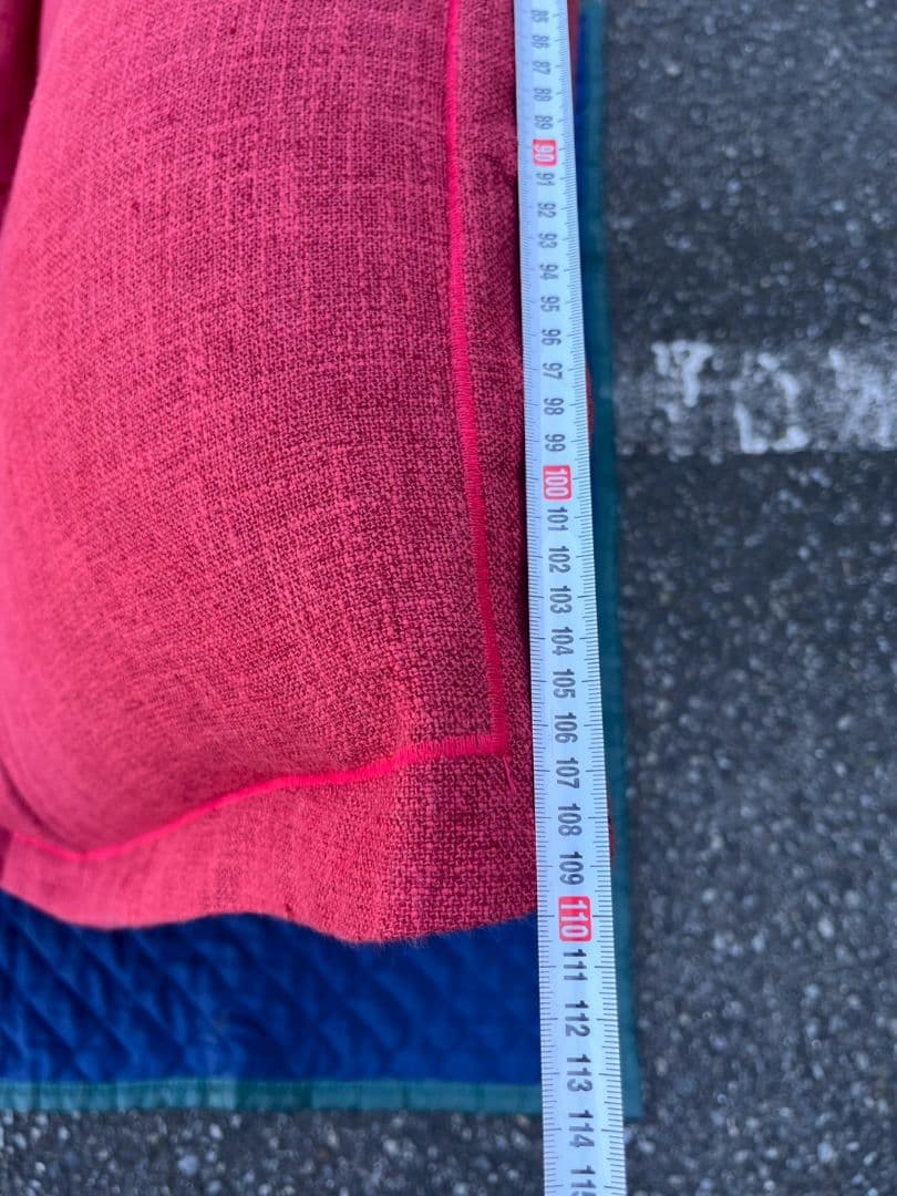 K◆　美品　リーン・ロゼ　2人掛けソファ　オットマン　レッド　千葉県館山市