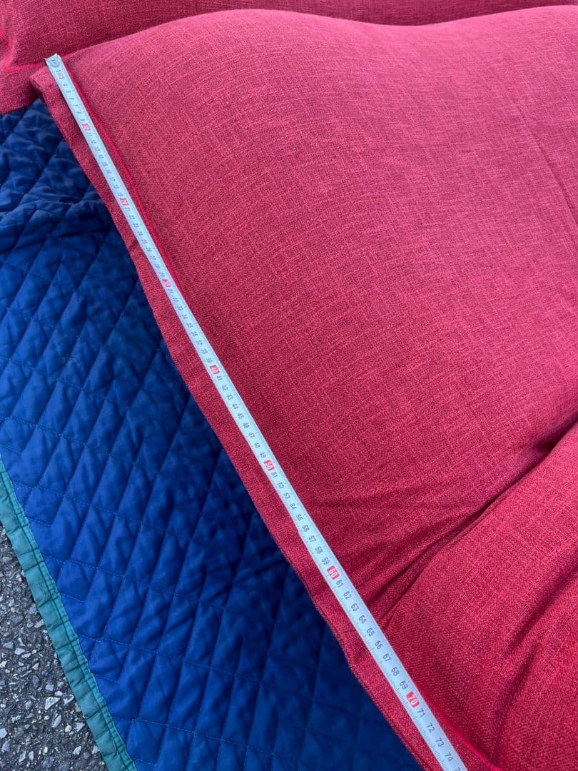 K◆　美品　リーン・ロゼ　2人掛けソファ　オットマン　レッド　千葉県館山市