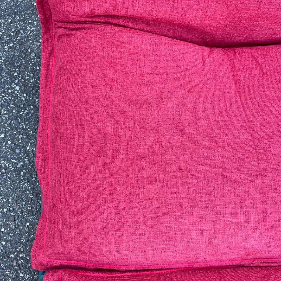 K◆　美品　リーン・ロゼ　2人掛けソファ　オットマン　レッド　千葉県館山市