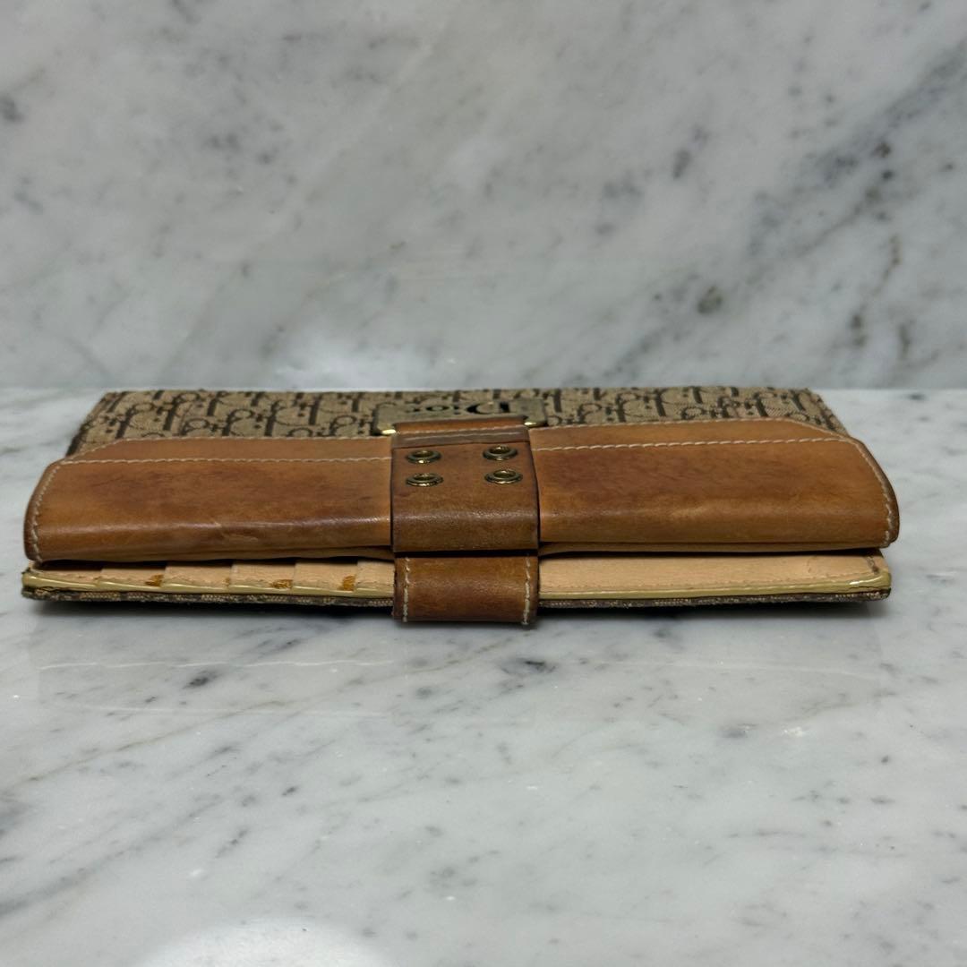 90s OLD クリスチャンディオール トロッター 本革 レザー 二つ折り財布