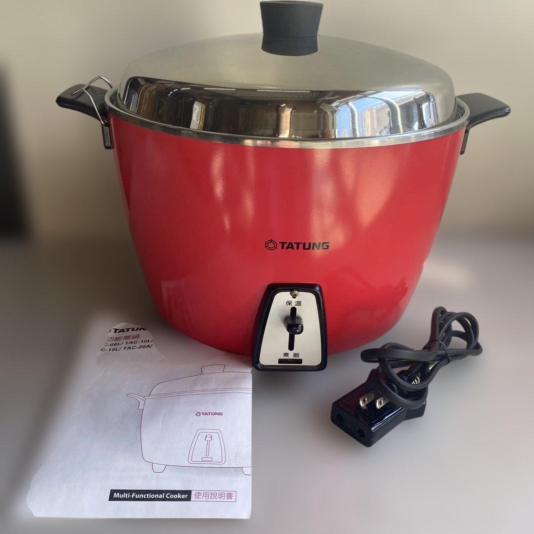 TATUNG（大同）　大同電鍋　TAC-15L 電気炊飯器　15人用　赤