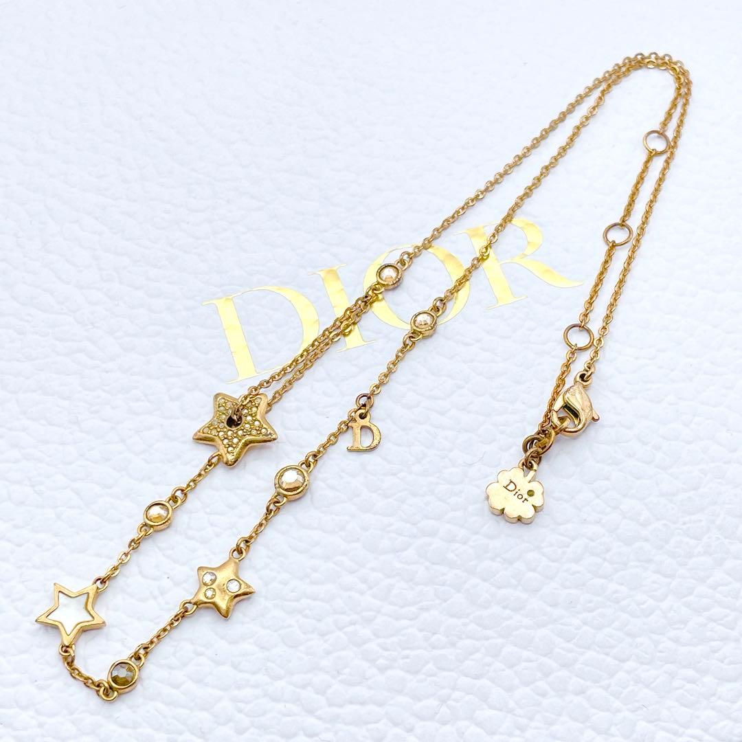 Christian Dior ネックレス　スター　ストーン　ゴールド　petit