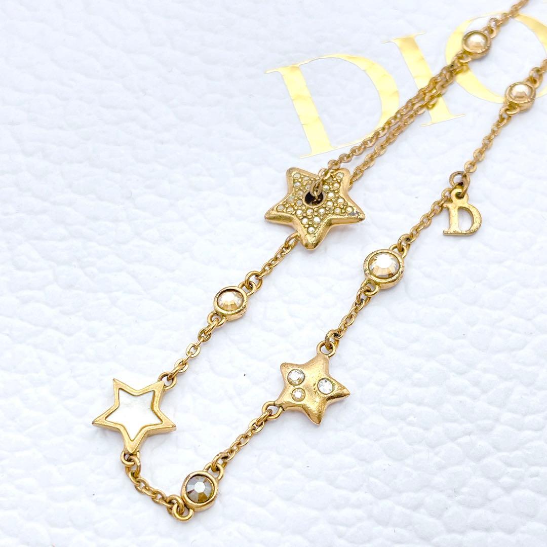 Christian Dior ネックレス　スター　ストーン　ゴールド　petit