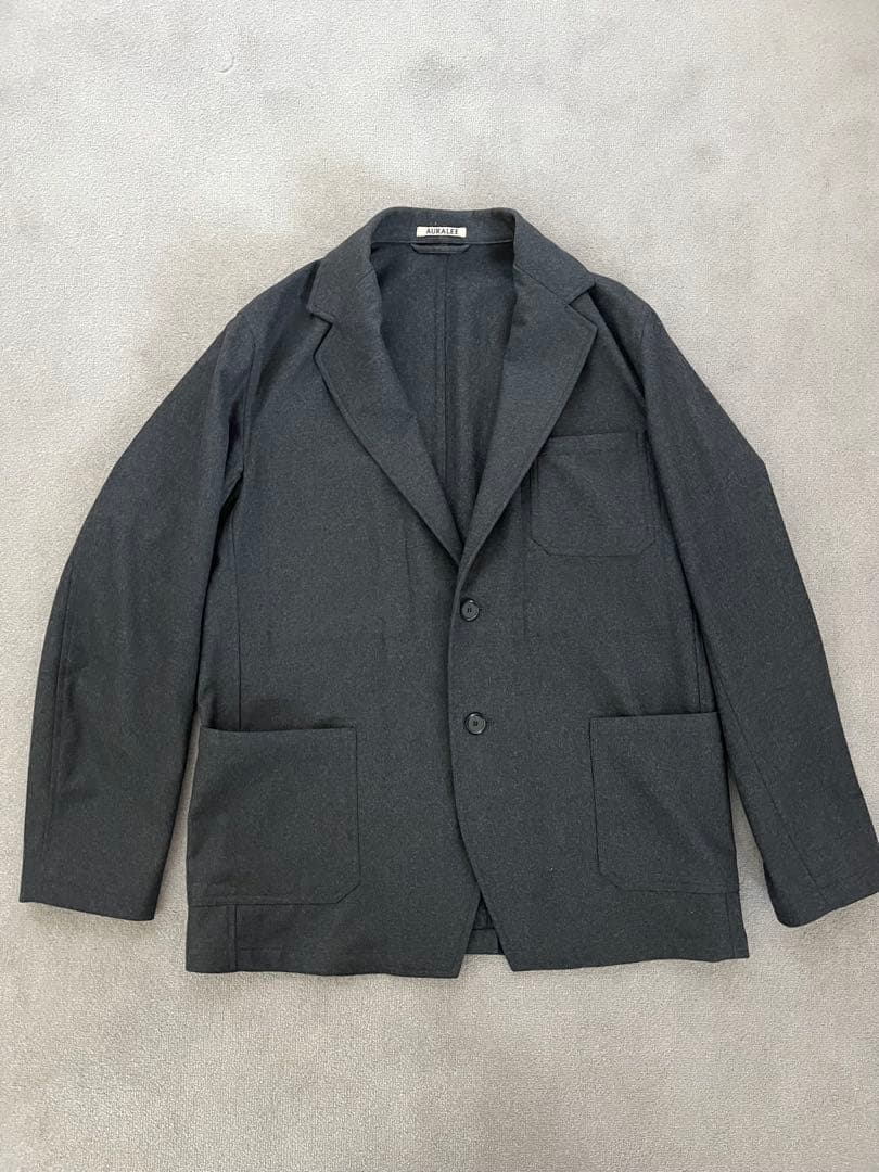 ジャケット・アウター AURALEE WOOL FULLING FLANNEL JACKET