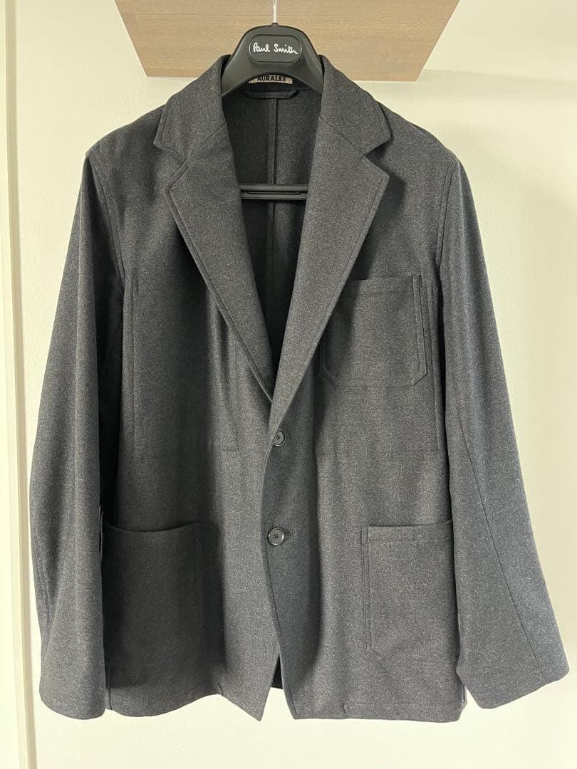ジャケット・アウター AURALEE WOOL FULLING FLANNEL JACKET